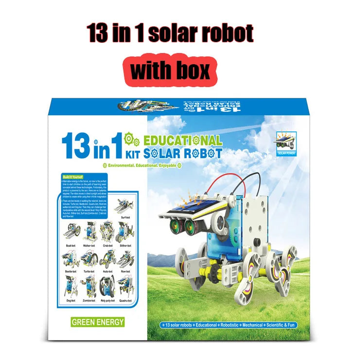13-in-1 Solar Roboter Bausatz | MINT Lernspielzeug | Kreatives DIY-Projekt für Kinder