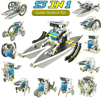 13-in-1 Solar Roboter Bausatz | MINT Lernspielzeug | Kreatives DIY-Projekt für Kinder
