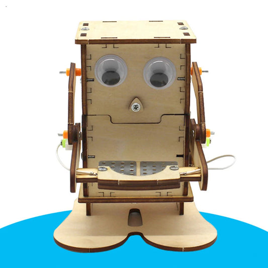 DIY Münzfressender Roboter – Holz-Bausatz STEM Lern- & Wissenschaftsprojekt für Kinder